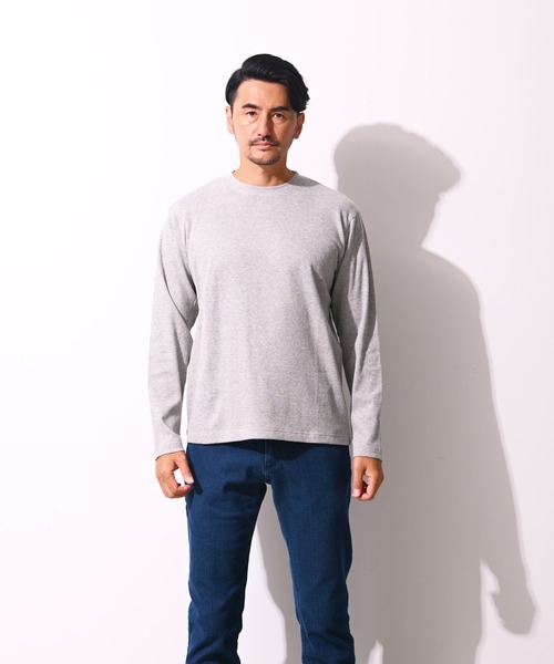 Blue Standard (ブルースタンダード)の「【BLUE STANDARD/ブルースタンダード】コットン100% ワッフルクルーネックロンT(Tシャツ/カットソー・メンズ・杢グレー/ブラウン/ブラック/オリーブ/ホワイト・X-LARGE/LARGE/MEDIUM)」の15枚目の写真