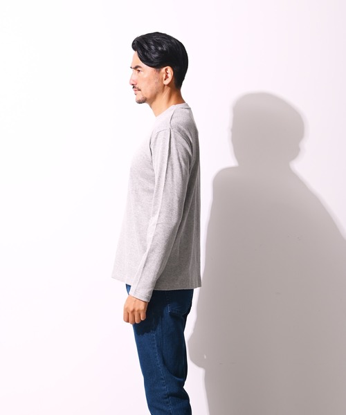 Blue Standard (ブルースタンダード)の「【BLUE STANDARD/ブルースタンダード】コットン100% ワッフルクルーネックロンT(Tシャツ/カットソー・メンズ・杢グレー/ブラウン/ブラック/オリーブ/ホワイト・X-LARGE/LARGE/MEDIUM)」の17枚目の写真
