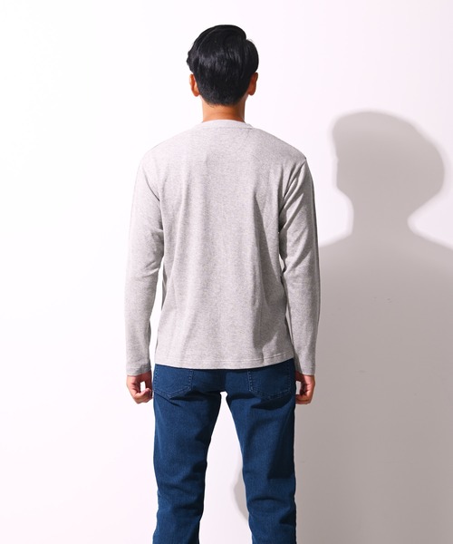 Blue Standard (ブルースタンダード)の「【BLUE STANDARD/ブルースタンダード】コットン100% ワッフルクルーネックロンT(Tシャツ/カットソー・メンズ・杢グレー/ブラウン/ブラック/オリーブ/ホワイト・X-LARGE/LARGE/MEDIUM)」の18枚目の写真