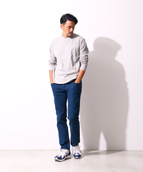 Blue Standard (ブルースタンダード)の「【BLUE STANDARD/ブルースタンダード】コットン100% ワッフルクルーネックロンT(Tシャツ/カットソー・メンズ・杢グレー/ブラウン/ブラック/オリーブ/ホワイト・X-LARGE/LARGE/MEDIUM)」の11枚目の写真