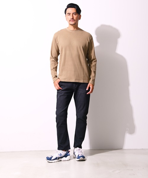 Blue Standard (ブルースタンダード)の「【BLUE STANDARD/ブルースタンダード】コットン100% ワッフルクルーネックロンT(Tシャツ/カットソー・メンズ・杢グレー/ブラウン/ブラック/オリーブ/ホワイト・X-LARGE/LARGE/MEDIUM)」の19枚目の写真
