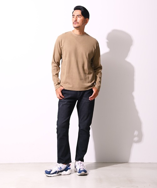 Blue Standard (ブルースタンダード)の「【BLUE STANDARD/ブルースタンダード】コットン100% ワッフルクルーネックロンT(Tシャツ/カットソー・メンズ・杢グレー/ブラウン/ブラック/オリーブ/ホワイト・X-LARGE/LARGE/MEDIUM)」の20枚目の写真