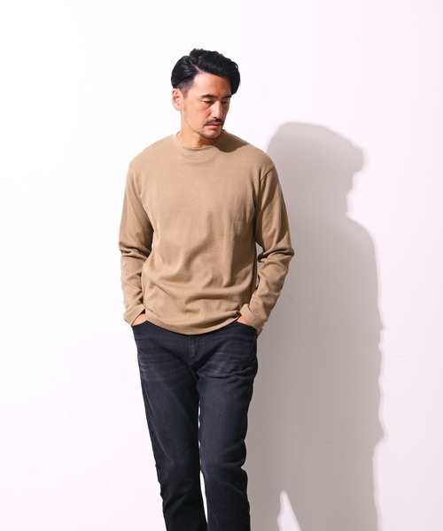 Blue Standard (ブルースタンダード)の「【BLUE STANDARD/ブルースタンダード】コットン100% ワッフルクルーネックロンT(Tシャツ/カットソー・メンズ・杢グレー/ブラウン/ブラック/オリーブ/ホワイト・X-LARGE/LARGE/MEDIUM)」の22枚目の写真