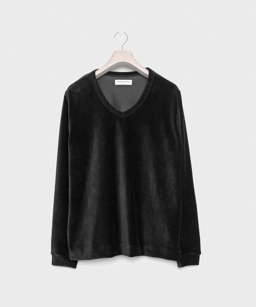 VANQUISH（ヴァンキッシュ）の「VANQUISH / ヴァンキッシュ プレミアム ベロア Vネック 長袖 Tシャツ（Tシャツ/カットソー・メンズ・グレー/ホワイト/ブラック・MEDIUM/LARGE/SMALL）」の21枚目の写真