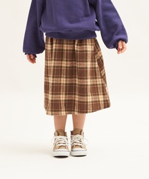 RUGGEDWORKS | 《兄妹お揃い》先染めチェックミモレ丈スカート(スカート)