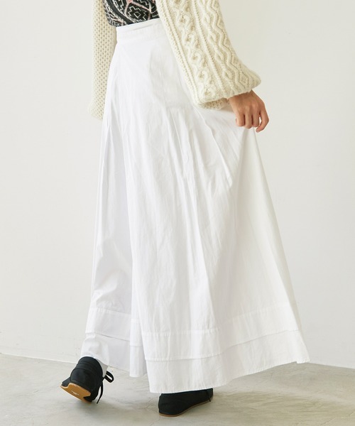 cardo fabrica（カルドファブリカ）の「AMASISシャトルオックス 巻きスカート（スカート・レディース・ホワイト/ブラック・FREE）」の15枚目の写真