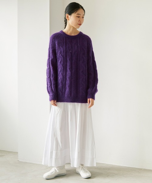 cardo fabrica（カルドファブリカ）の「AMASISシャトルオックス 巻きスカート（スカート・レディース・ホワイト/ブラック・FREE）」の11枚目の写真