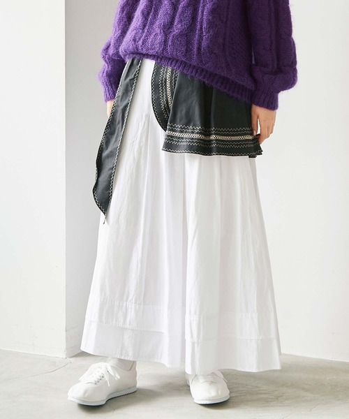 cardo fabrica（カルドファブリカ）の「AMASISシャトルオックス 巻きスカート（スカート・レディース・ホワイト/ブラック・FREE）」の22枚目の写真