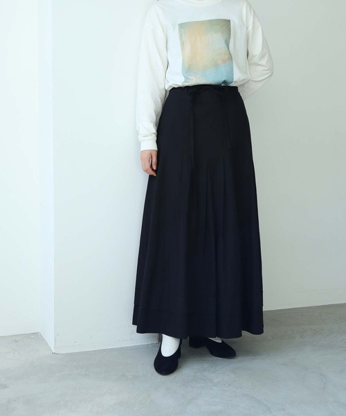cardo fabrica（カルドファブリカ）の「AMASISシャトルオックス 巻きスカート（スカート・レディース・ホワイト/ブラック・FREE）」の19枚目の写真
