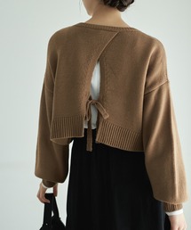 Edit Sheen | バックデザインクロップドニット(ニット/セーター)