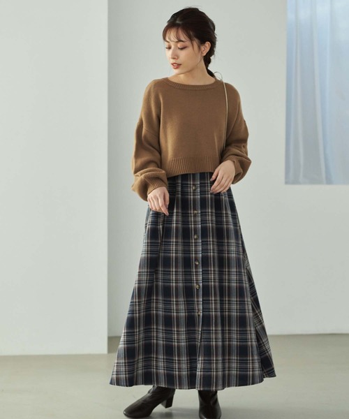 Edit Sheen（エディットシーン）の「バックデザインクロップドニット（ニット/セーター・レディース・モカ/キャメル/アイボリー/ネイビー・MEDIUM）」の9枚目の写真