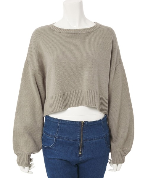 Edit Sheen（エディットシーン）の「バックデザインクロップドニット（ニット/セーター・レディース・モカ/キャメル/アイボリー/ネイビー・MEDIUM）」の14枚目の写真