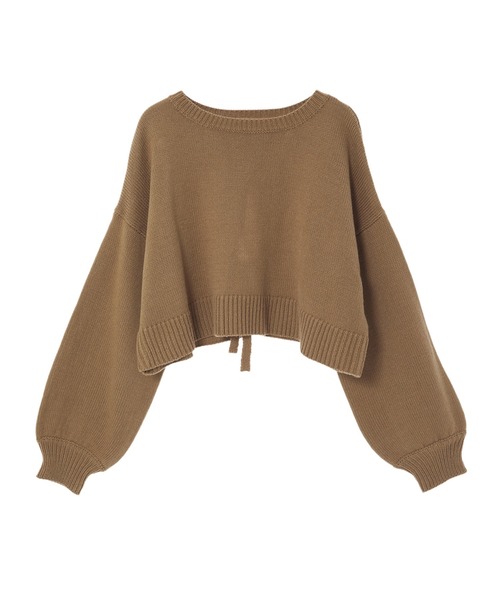 Edit Sheen（エディットシーン）の「バックデザインクロップドニット（ニット/セーター・レディース・モカ/キャメル/アイボリー/ネイビー・MEDIUM）」の18枚目の写真