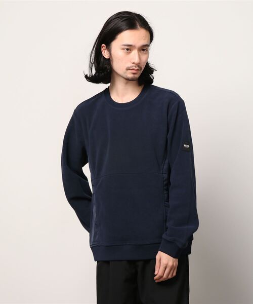 AIGLE（エーグル）の「フェアトム フリース（スウェット・メンズ・ブルー/モスグリーン/ダークネイビー・LL/M/L）」の3枚目の写真