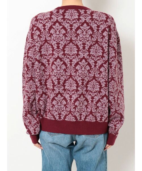 jouetie（ジュエティ）の「ダマスクパターンジャカードニット（ニット/セーター・レディース・ブラック/イエロー/グリーン/ボルドー・MEDIUM）」の12枚目の写真