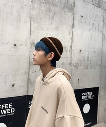 ラインリブロールワッチニットキャップ