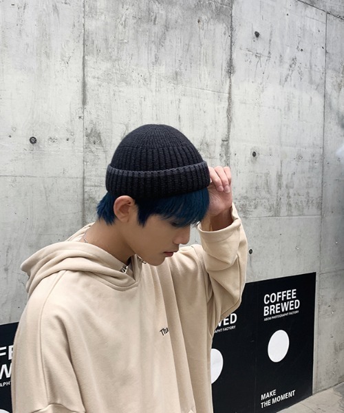 MGV（エムジーヴィー）の「ラインリブロールワッチニットキャップ（ニットキャップ/ビーニー・メンズ・ブルー/グレー/ブラック/ブラウン/オレンジ・FREE）」の6枚目の写真