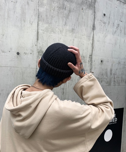 MGV（エムジーヴィー）の「ラインリブロールワッチニットキャップ（ニットキャップ/ビーニー・メンズ・ブルー/グレー/ブラック/ブラウン/オレンジ・FREE）」の9枚目の写真