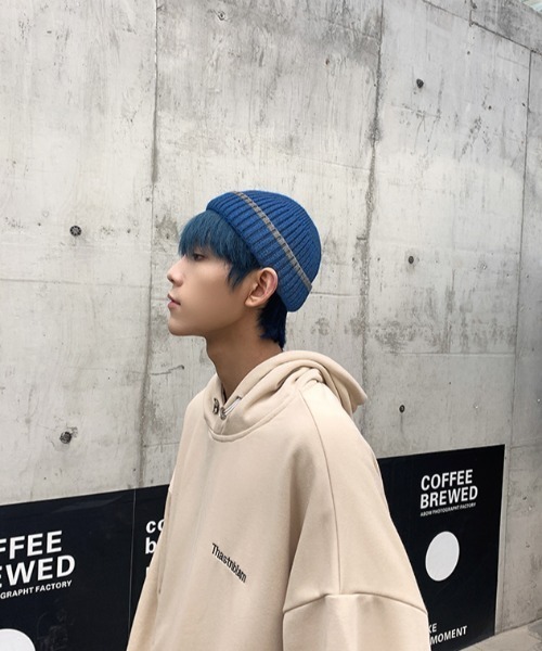 MGV（エムジーヴィー）の「ラインリブロールワッチニットキャップ（ニットキャップ/ビーニー・メンズ・ブルー/グレー/ブラック/ブラウン/オレンジ・FREE）」の13枚目の写真