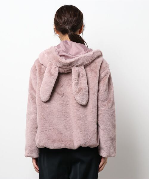 Clice de Paris（クリシェドゥパリス）の「ESエコファーうさ耳パーカー（その他アウター・レディース・ピンク/ブラック・ONESIZE）」の21枚目の写真