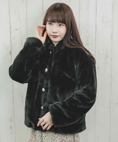 Clice de Paris（クリシェドゥパリス）の「ESエコファーうさ耳パーカー（その他アウター・レディース・ピンク/ブラック・ONESIZE）」の15枚目の写真