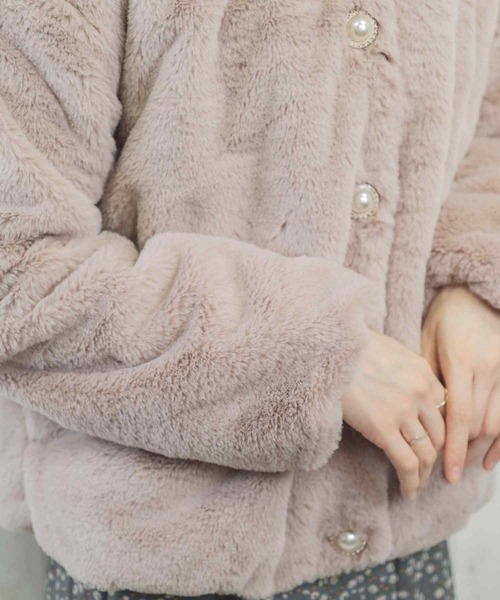 Clice de Paris（クリシェドゥパリス）の「ESエコファーうさ耳パーカー（その他アウター・レディース・ピンク/ブラック・ONESIZE）」の11枚目の写真