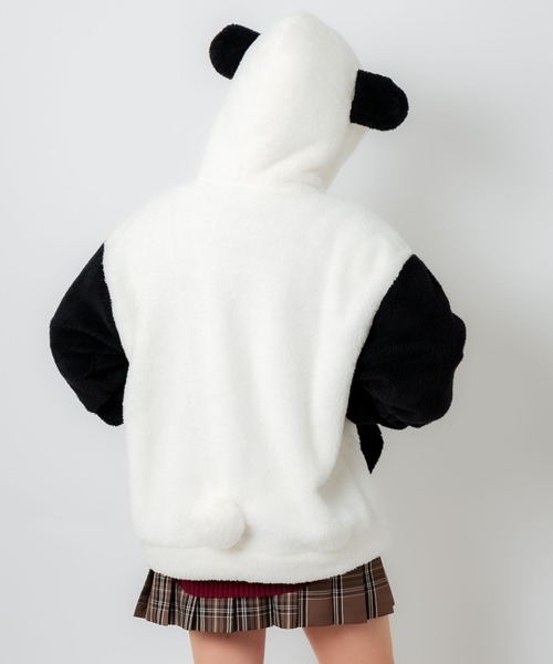 WEGO（ウィゴー）の「WEGO/パンダパーカー（ルームウェア/パジャマ・レディース・ブラック・FREE）」の6枚目の写真