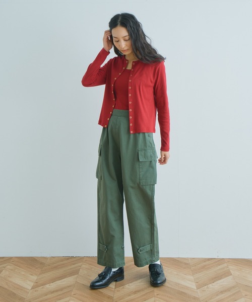 kha:ki（カーキ）の「「KHA:KI / カーキ」ミリタリーカーゴパンツ"TWO POCKET TROUSERS"（カーゴパンツ・レディース・カーキ/ベージュ・1/2）」の6枚目の写真