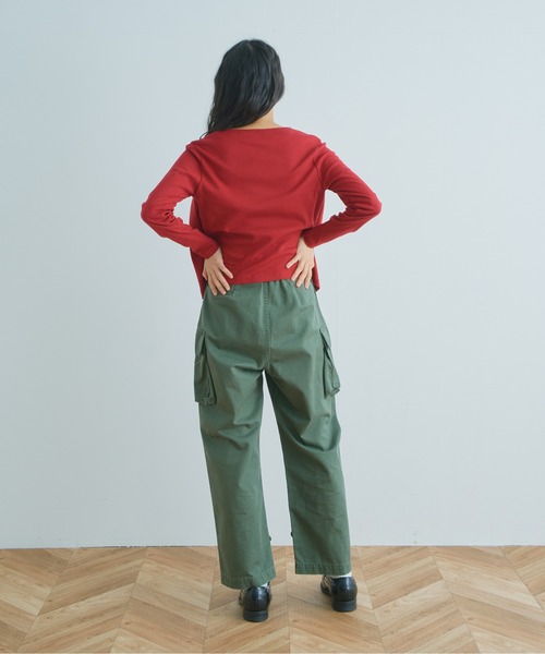 kha:ki（カーキ）の「「KHA:KI / カーキ」ミリタリーカーゴパンツ"TWO POCKET TROUSERS"（カーゴパンツ・レディース・カーキ/ベージュ・1/2）」の7枚目の写真
