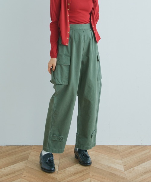 kha:ki（カーキ）の「「KHA:KI / カーキ」ミリタリーカーゴパンツ"TWO POCKET TROUSERS"（カーゴパンツ・レディース・カーキ/ベージュ・1/2）」の9枚目の写真