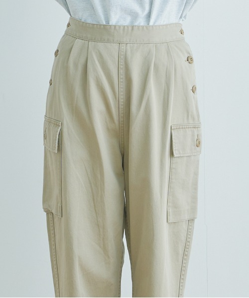 kha:ki（カーキ）の「「KHA:KI / カーキ」ミリタリーカーゴパンツ"TWO POCKET TROUSERS"（カーゴパンツ・レディース・カーキ/ベージュ・1/2）」の19枚目の写真