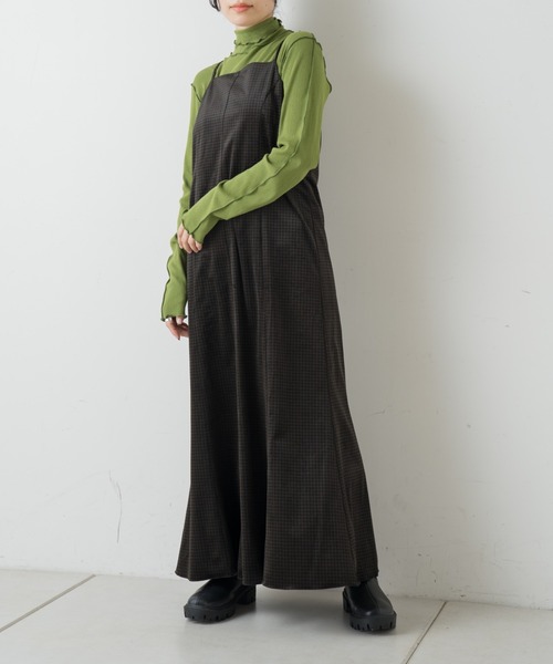 Kastane（カスタネ）の「ベロアギンガムマーメイドワンピース（ワンピース・レディース・ブラウン/ブラック・FREE）」の10枚目の写真