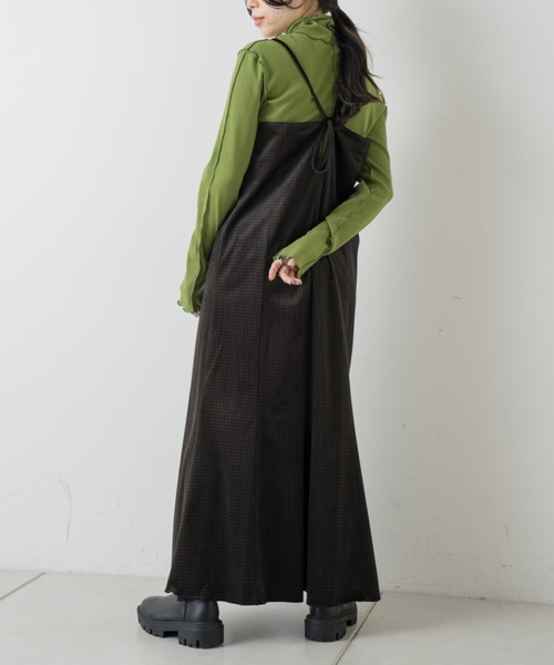 Kastane（カスタネ）の「ベロアギンガムマーメイドワンピース（ワンピース・レディース・ブラウン/ブラック・FREE）」の12枚目の写真