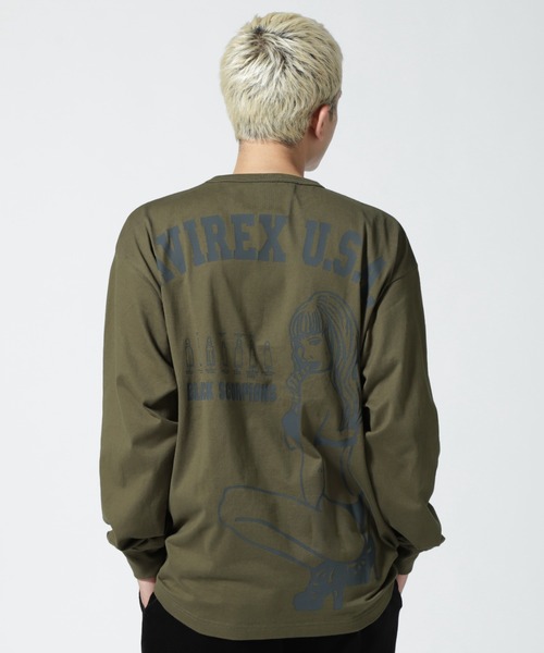 AVIREX（アヴィレックス）の「【WEB＆DEPOT限定】ブラックスコーピオンズ 長袖 Tシャツ / BLACK SCORPIONS LONG SLEEVE T-SHIRT / アヴィレックス / AVIREX（Tシャツ/カットソー・メンズ・ホワイト/ブラック/その他/オリーブ系3・M/L/XL/2XL）」の8枚目の写真