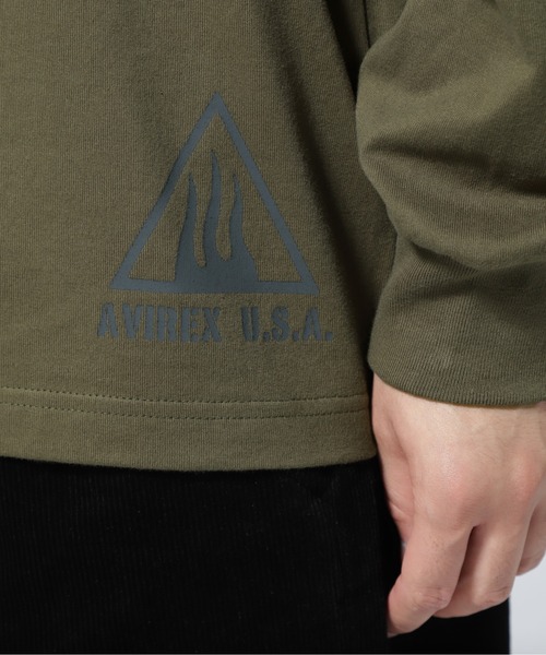 AVIREX（アヴィレックス）の「【WEB＆DEPOT限定】ブラックスコーピオンズ 長袖 Tシャツ / BLACK SCORPIONS LONG SLEEVE T-SHIRT / アヴィレックス / AVIREX（Tシャツ/カットソー・メンズ・ホワイト/ブラック/その他/オリーブ系3・M/L/XL/2XL）」の14枚目の写真