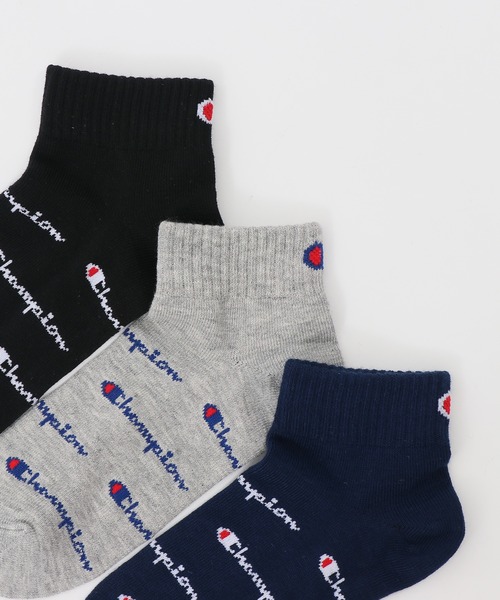 Champion(チャンピオン)の「【Champion/チャンピオン】キッズ 【3足組】ショートレングスソックス スクリプトロゴ総柄【ノンパイル】(ソックス/靴下・キッズ・その他・FREE)」の5枚目の写真