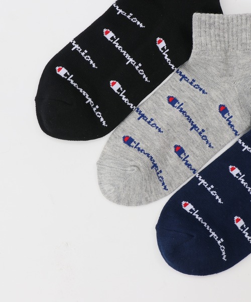 Champion(チャンピオン)の「【Champion/チャンピオン】キッズ 【3足組】ショートレングスソックス スクリプトロゴ総柄【ノンパイル】(ソックス/靴下・キッズ・その他・FREE)」の4枚目の写真