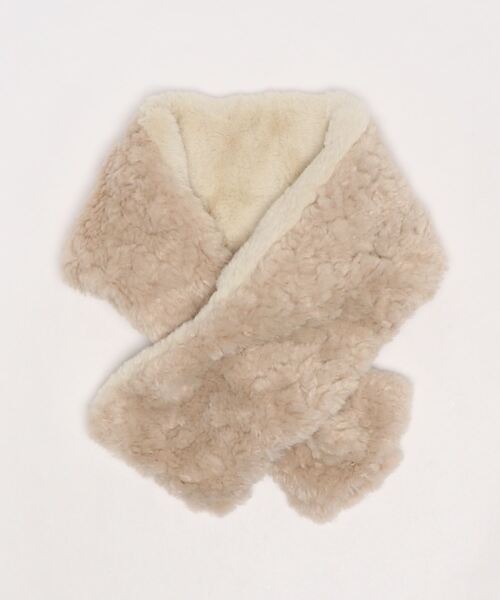 mimis（ミイーミイーズ）の「ボアティペット（マフラー・レディース・チャコールグレー/ブラウン/アイボリー・FREE）」の2枚目の写真