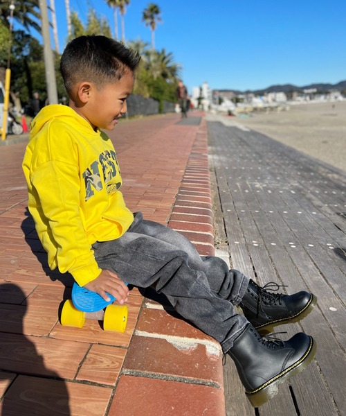 NESTA BRAND(ネスタブランド)の「NESTA KIDS(ネスタキッズ) / カモフラカレッジロゴパーカー(パーカー・キッズ・グレー/イエロー・150/130/140/120)」の13枚目の写真
