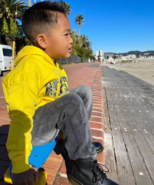 NESTA BRAND(ネスタブランド)の「NESTA KIDS(ネスタキッズ) / カモフラカレッジロゴパーカー(パーカー・キッズ・グレー/イエロー・150/130/140/120)」の12枚目の写真
