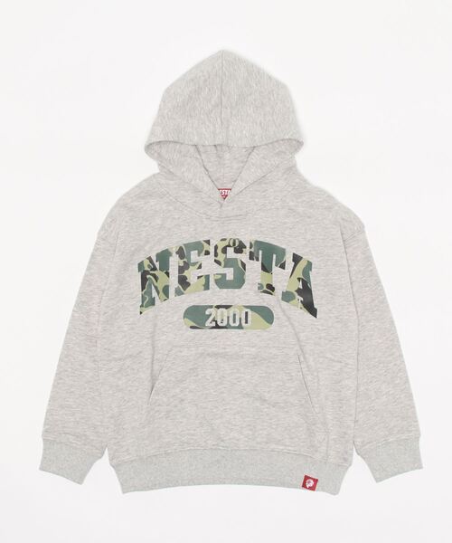NESTA BRAND(ネスタブランド)の「NESTA KIDS(ネスタキッズ) / カモフラカレッジロゴパーカー(パーカー・キッズ・グレー/イエロー・150/130/140/120)」の14枚目の写真