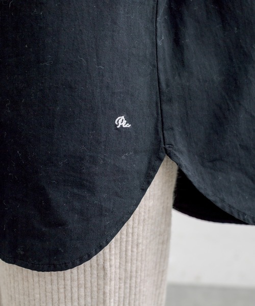 PUAL CE CIN（ピュアルセシン）の「ロゴ刺繍襟フリルブラウス（シャツ/ブラウス・レディース・ホワイト/ブラック・FREE）」の22枚目の写真