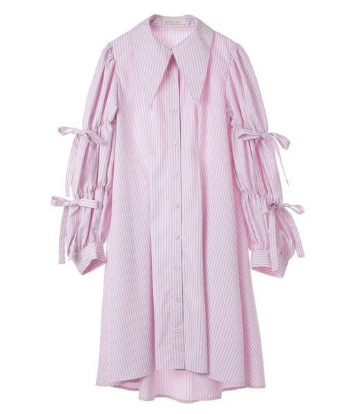 Candy Stripper（キャンディストリッパー）の「STRIPE SOCIETY SHIRT ワンピース（シャツワンピース・レディース・ピンク/グリーン/ブルー・2）」の11枚目の写真