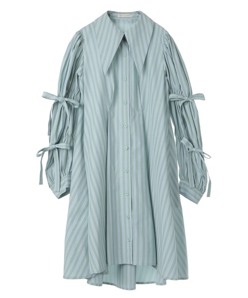 Candy Stripper（キャンディストリッパー）の「STRIPE SOCIETY SHIRT ワンピース（シャツワンピース・レディース・ピンク/グリーン/ブルー・2）」の5枚目の写真