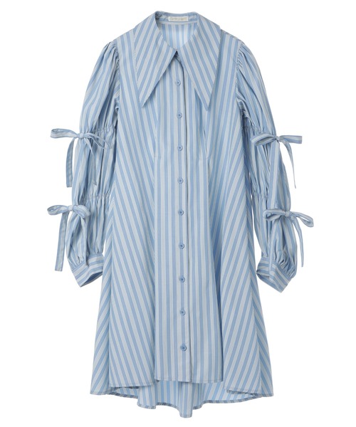 Candy Stripper（キャンディストリッパー）の「STRIPE SOCIETY SHIRT ワンピース（シャツワンピース・レディース・ピンク/グリーン/ブルー・2）」の9枚目の写真