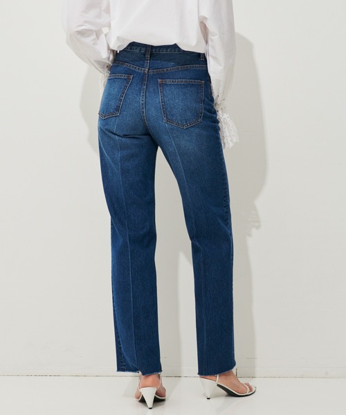 N.O.R.C（ノーク）の「デニムストレートワイドパンツ（デニムパンツ・レディース・ライトインディゴブルー/インディゴブルー・24/26）」の16枚目の写真