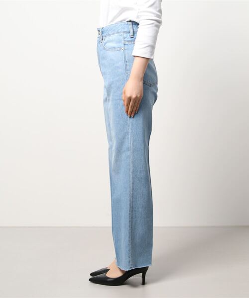 N.O.R.C（ノーク）の「デニムストレートワイドパンツ（デニムパンツ・レディース・ライトインディゴブルー/インディゴブルー・24/26）」の5枚目の写真