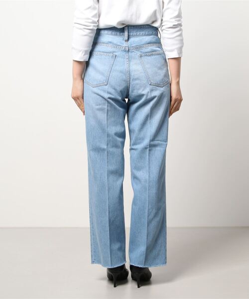 N.O.R.C（ノーク）の「デニムストレートワイドパンツ（デニムパンツ・レディース・ライトインディゴブルー/インディゴブルー・24/26）」の6枚目の写真