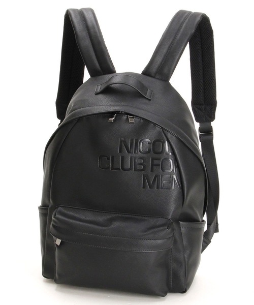 NICOLE CLUB FOR MEN（ニコルクラブフォーメン）の「フェイクレザーリュック（バックパック/リュック・メンズ・ブラック/ネイビー・FREE）」の2枚目の写真