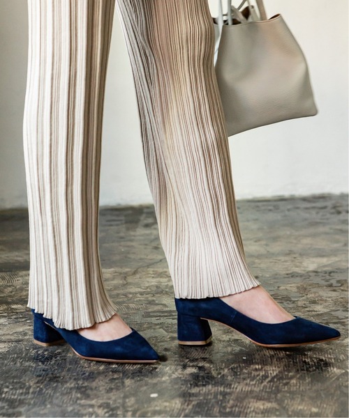 TSURU by ALESSANDRA STELLA（ツル バイ アレッサンドラ ステラ）の「【TSURU by MARIKO OIKAWA】別注Lafayetteチャンキーヒール◆（パンプス・レディース・ネイビー/グレー・38/39/36/37）」の6枚目の写真
